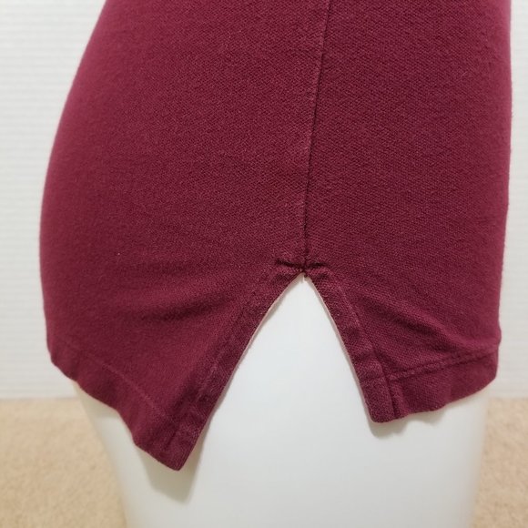 Aeropostale top Medium polo short sleeve stretch work school uniform side split - Picture 5 of 11